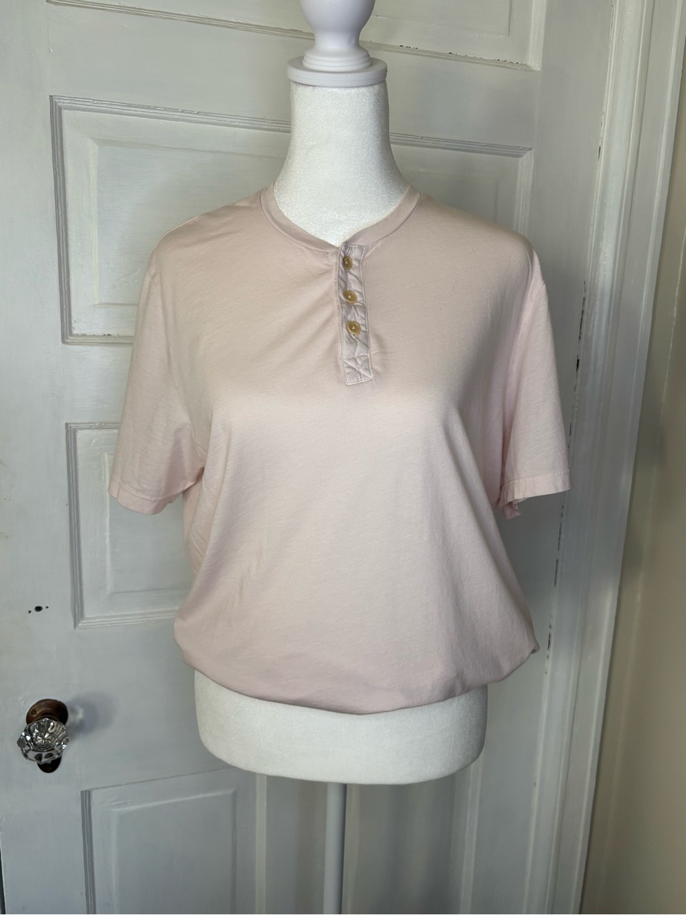 Velvet by Graham & Spencer Pale Blush Short-Sleeve Henley